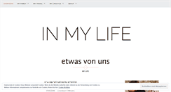 Desktop Screenshot of in-my-life-blog.com